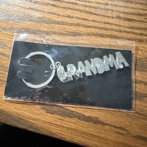 Silver Grandma Keychain